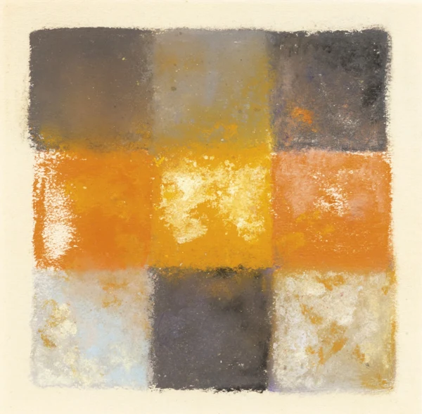 Augusto Giacometti — Abstraktion in Weiss, Orange und Schwarz