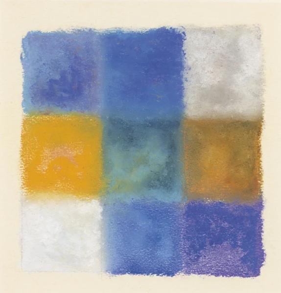 Augusto Giacometti — Abstraktion in Blau, Gelb und Weiss