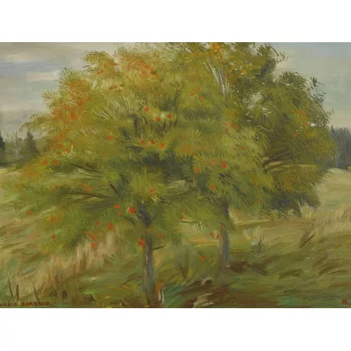 Aurèle Barraud — Landschaft mit zwei Bäumen.