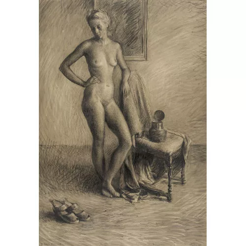 Aurèle Barraud — Stehender weiblicher Akt.