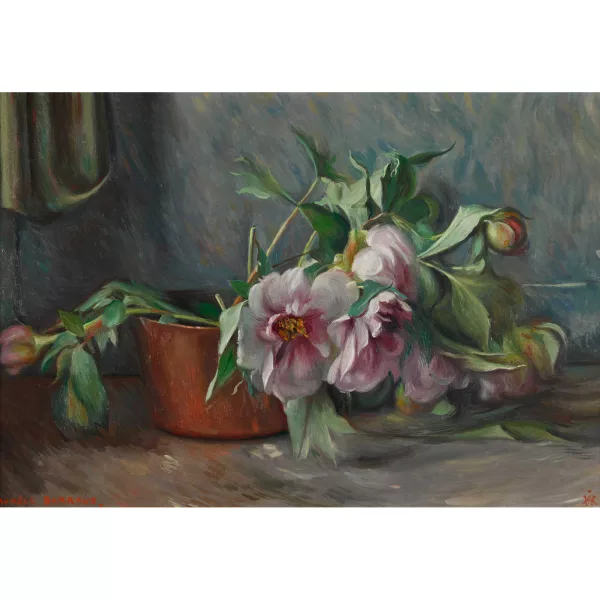 Aurèle Barraud — Stillleben mit Pfingstrosen.