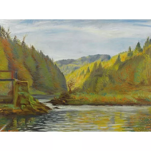 Aurèle Barraud — Herbstliche Doubslandschaft.