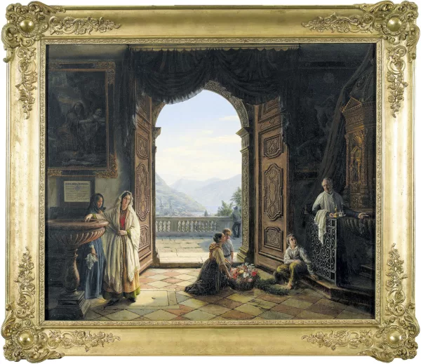 Aurèle Robert — Im Atrium der Kathedrale von Lugano.