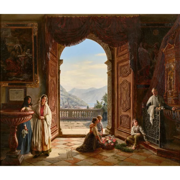 Aurèle Robert — Im Atrium der Kathedrale von Lugano.