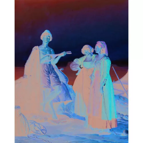 Aurèle Robert — Musizierender Jüngling mit zwei Fischersfrauen.