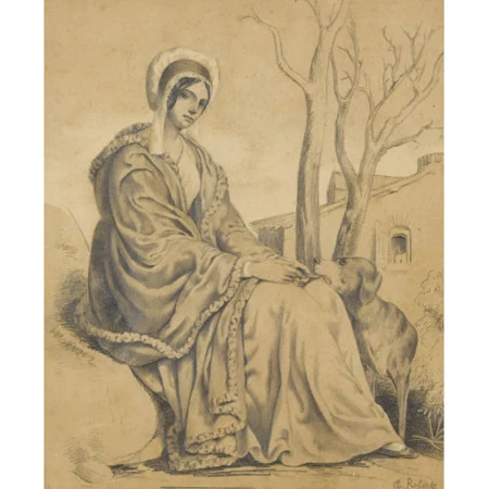 Jeune femme avec un chien