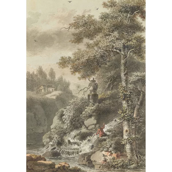 Balthasar Anton Dunker — Waldidylle mit Angler.