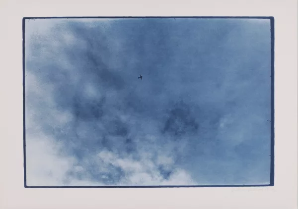 Balthasar Burkhard — 2 Blätter: Himmel mit Flugzeug, 1969; Himmel und Erde, 1969