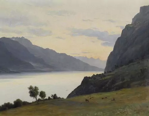 BALZ STÄGER — Abend am Walensee. 1908. — Koller Auktionen