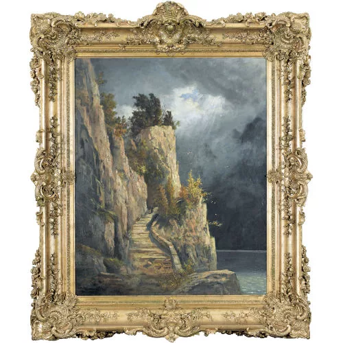 Balz Stäger — "Felstreppe am Weg auf Amden".