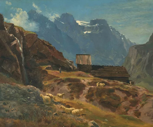 Balz Stäger — Notstall Ziegelhütte mit Glärnisch