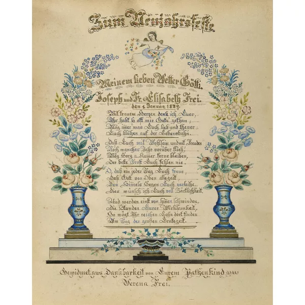 Anna Barbara Aemisegger-Giezendanner — "Zum Neujahrsfeste".