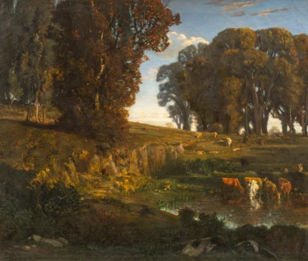 Vaches à l'étang, um 1855