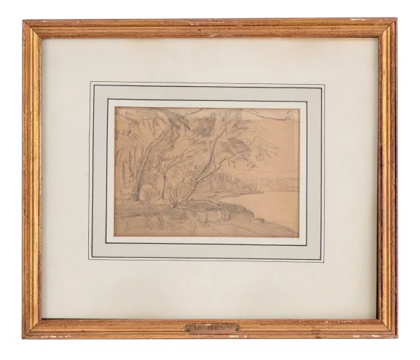Barthélemy Menn — Bord de lac avec arbres