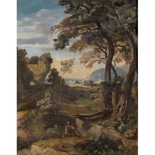 Italienische Landschaft mit Staffage