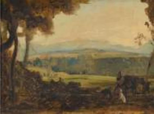 barthelemy menn — Paysage de campagne animé