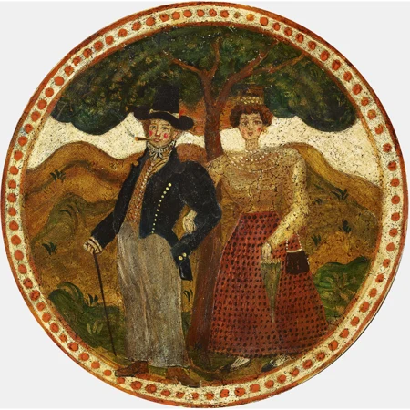 Bildnis eines eleganten Bauernpaares