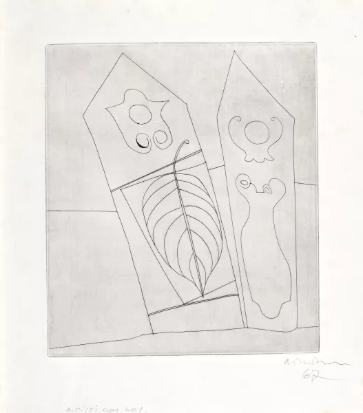 Ben Nicholson — Turkish Forms with Leaves, 1967