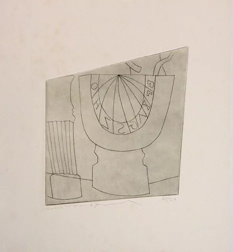 Ben Nicholson — Turkish Sundial, Column and Tree, 1967