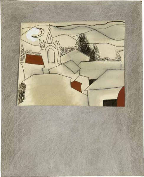 Ben Nicholson — Italian Mountain Village - Variation on theme N° 2