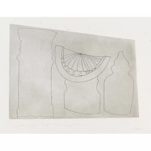 Ben Nicholson — Turkish sundial between two Turkish forms.
