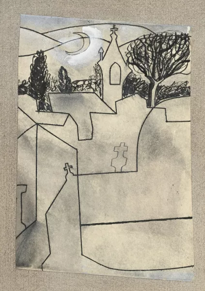 Ben Nicholson — "Italian mountain village"