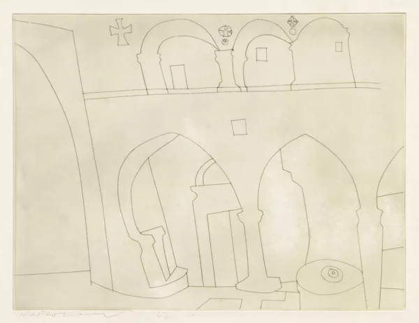 Ben Nicholson — Patmos Monastery, 1967