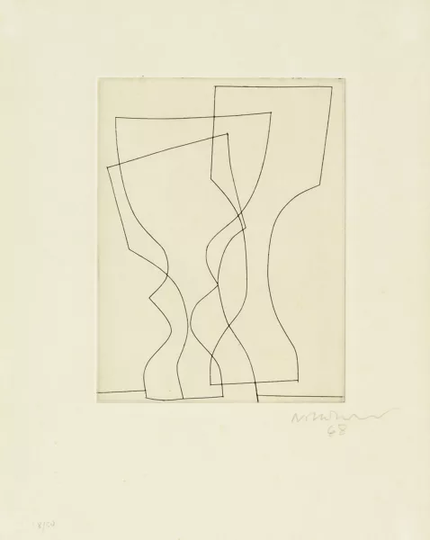 Ben Nicholson — Three Goblets, 1967/1968