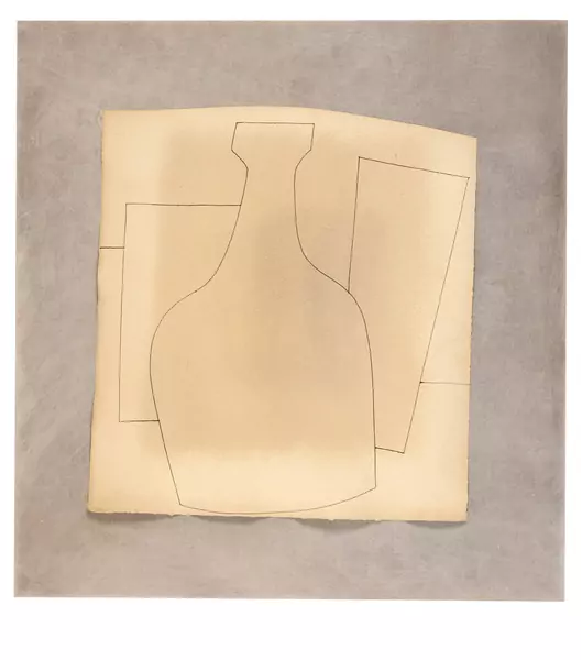 Ben Nicholson — Bottle and Two Goblets — Galerie Kornfeld