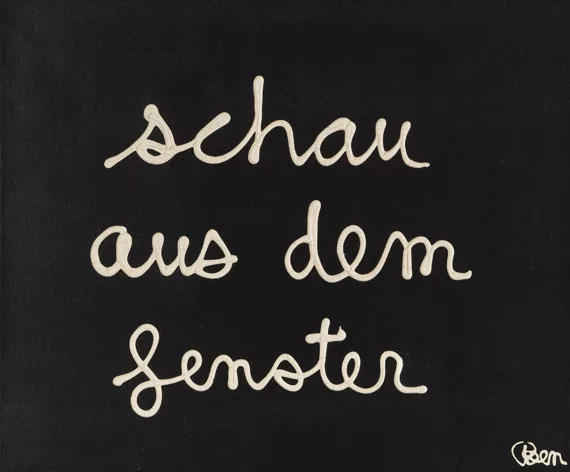 Ben Vautier — schau aus dem fenster