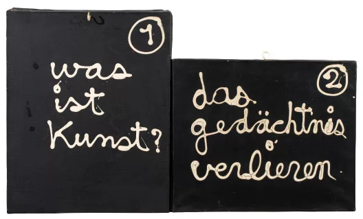 Ben Vautier — was ist Kunst? / das gedächtnis verlieren, 1971/74
