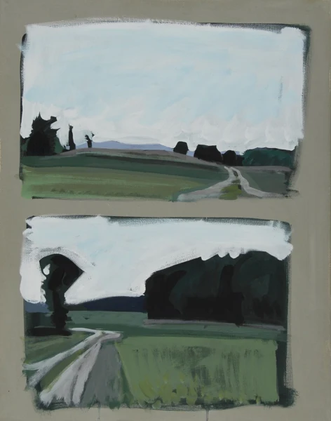 Bendicht Fivian — Strasse durch die Landschaft