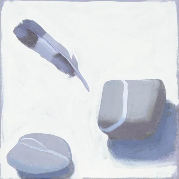 Bendicht Fivian — Kieselsteine und Taubenfeder, 1999