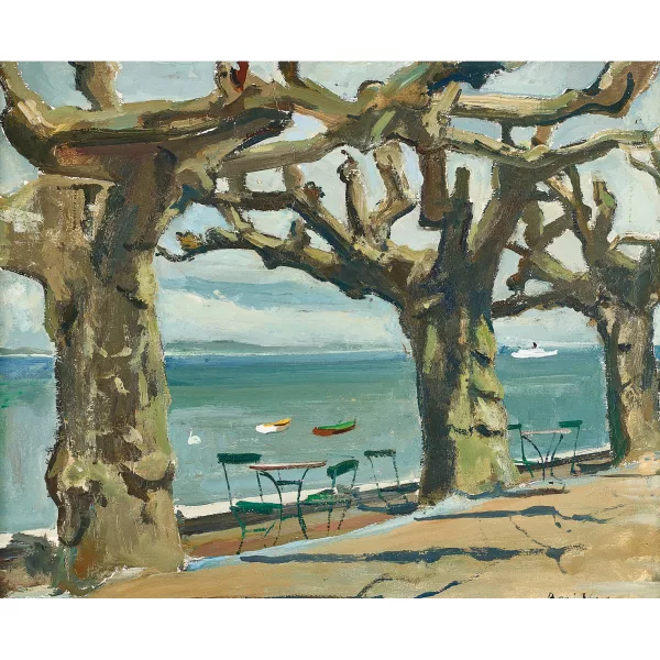 Benjamin Vautier — "Les Platanes à La Belotte".
