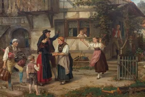 BENJAMIN VAUTIER — The bridal couple. 1880. — Koller Auktionen