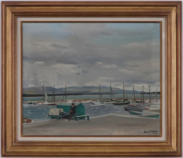 Benjamin Vautier — Port lémanique par temps de pluie