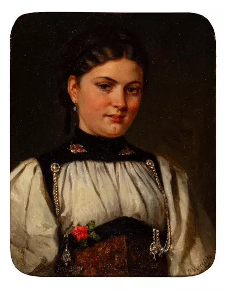 Berner Trachtenmädchen. 1870