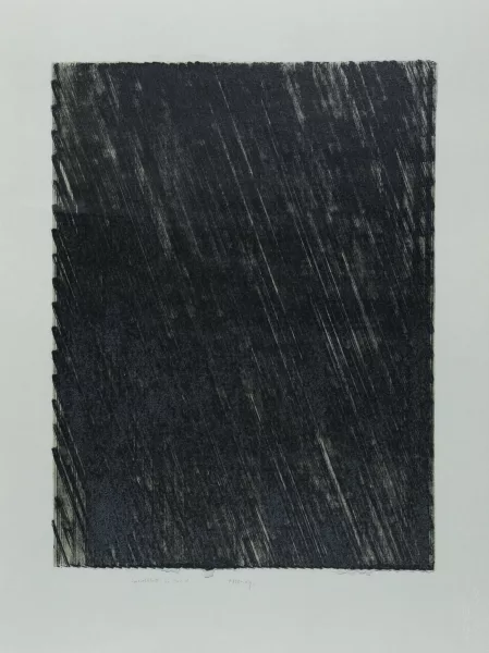 Bernard Tagwerker — 2 Blätter: Entwurf für ein drehendes Denkmal, 1976; Ohne Titel