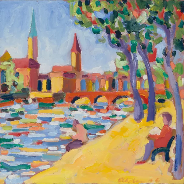 Bernd Alder — Zürich, Blick vom Limmatquai gegen Fraumünster und St