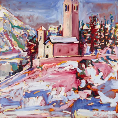 "Die Kirche San Gian bei Celerina"