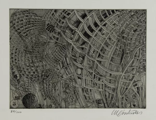 Bernhard Luginbühl — Zellerstier mit zwei Kugeln, 1987