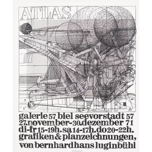 Bernhard Luginbühl — "Atlas Galerie Biel 1971".
