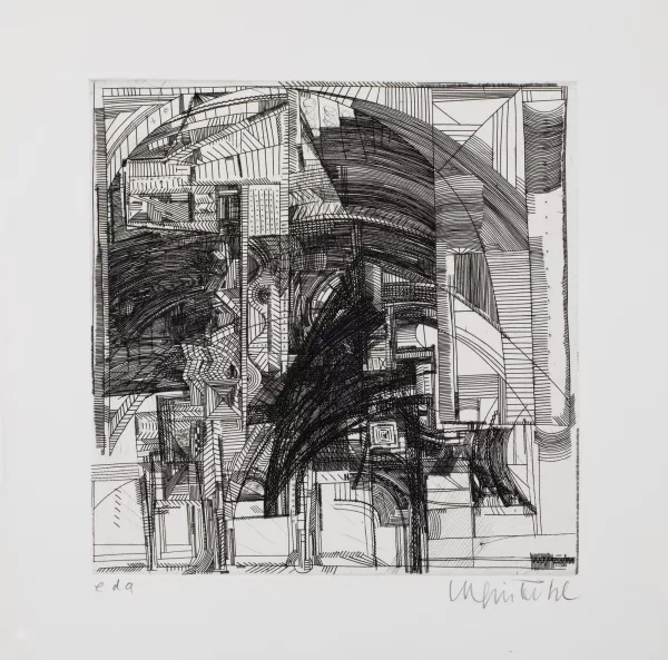 Bernhard Luginbühl — 2 Blätter: Strahler I, 1963; Ohne Titel