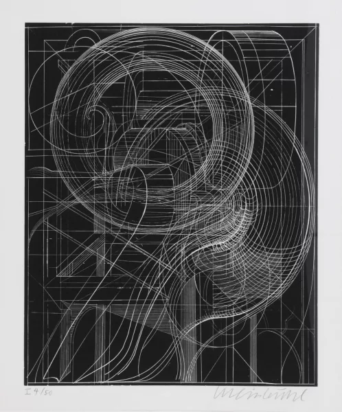 Bernhard Luginbühl — 3 Blätter: Plan für Eisenkopf (III, V und VI Zustand), 1980
