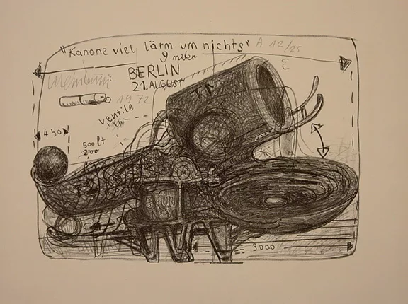 Bernhard Luginbühl — Kanone "viel Lärm und Nichts", 1972