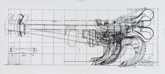 Bernhard Luginbühl — Plan für Osaka Punch, 1969
