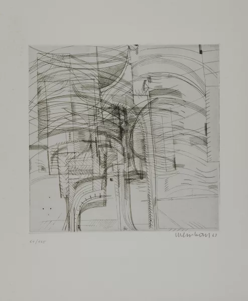 Bernhard Luginbühl — 3 Blätter: Strahler I, 1963; Strahler II, 1963; Luginbühl 'Punch' 1966, Eisen, 3.50 m lang, 1971/1975