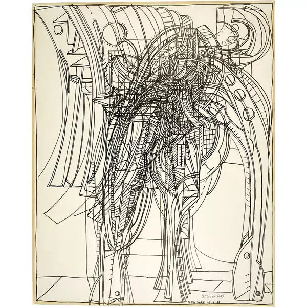 Bernhard Luginbühl — Plan für "Silver Ghost" — Galerie Kornfeld