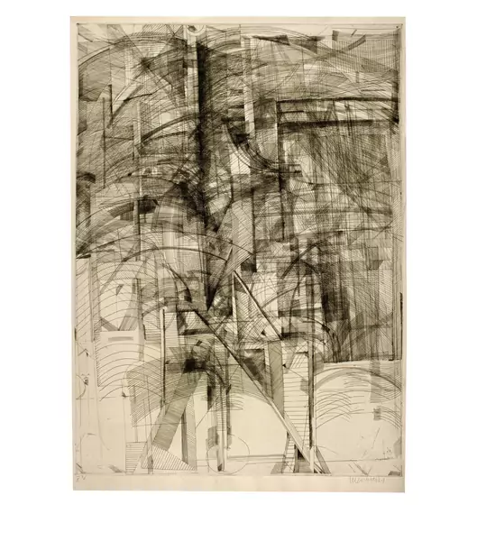 Bernhard Luginbühl — Grosser Kupferstich — Galerie Kornfeld