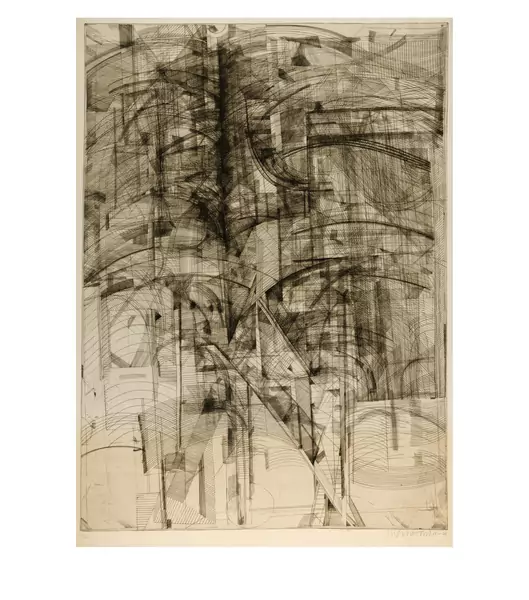 Bernhard Luginbühl — Grosser Kupferstich — Galerie Kornfeld